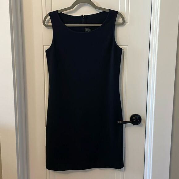 St.John Caviar Black Knit Sheath Dress - Picture 1 of 5